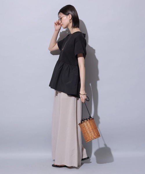 大人リボンペプラムカットソー（Tシャツ/カットソー）｜Arpege