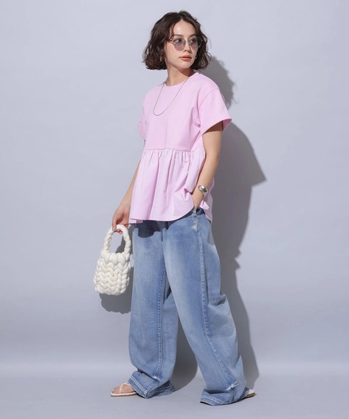 大人リボンペプラムカットソー（Tシャツ/カットソー）｜Arpege