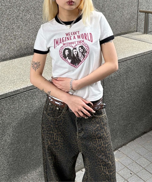 sedacle girl（セダクルガール）の「アソートリンガークロップドTシャツ（Tシャツ/カットソー・レディース・ブラウン/グレー/ブラック/レッド・MEDIUM/SMALL）」の5枚目の写真