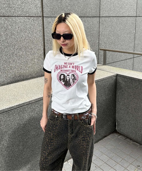 sedacle girl（セダクルガール）の「アソートリンガークロップドTシャツ（Tシャツ/カットソー・レディース・ブラウン/グレー/ブラック/レッド・MEDIUM/SMALL）」の7枚目の写真