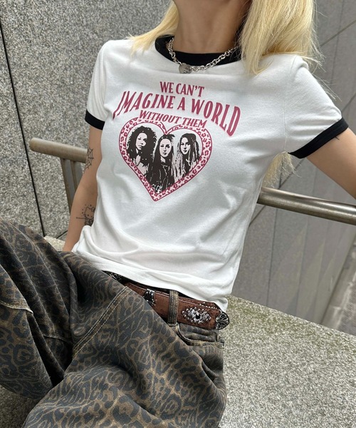 sedacle girl（セダクルガール）の「アソートリンガークロップドTシャツ（Tシャツ/カットソー・レディース・ブラウン/グレー/ブラック/レッド・MEDIUM/SMALL）」の6枚目の写真
