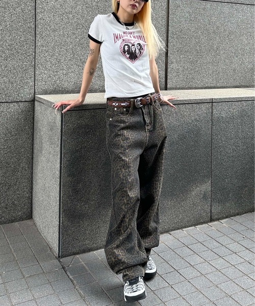 sedacle girl（セダクルガール）の「アソートリンガークロップドTシャツ（Tシャツ/カットソー・レディース・ブラウン/グレー/ブラック/レッド・MEDIUM/SMALL）」の10枚目の写真