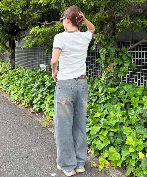 sedacle girl（セダクルガール）の「アソートリンガークロップドTシャツ（Tシャツ/カットソー・レディース・ブラウン/グレー/ブラック/レッド・MEDIUM/SMALL）」の21枚目の写真