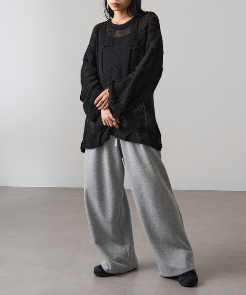 MAGASIN DE MODE Onjna(マガジンデモードオンジェナ )の「【MAGASIN DE MODE Onjna】パターンモヘアローゲージニット プルオーバー ダメージニット ヴィンテージライク オーバーサイズ Y2K 韓国 XNN(ニット/セーター・レディース・ブラック/ピンク/ブラウン/アイボリー・FREE)」の12枚目の写真