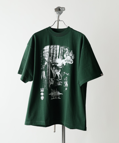 WISM(ウィズム)の「Woofietokyo / ウーフィトウキョウ Pigment Woofie Soul S/S Tee(Tシャツ/カットソー・メンズ・グリーン/ブラック・LARGE/MEDIUM)」の2枚目の写真