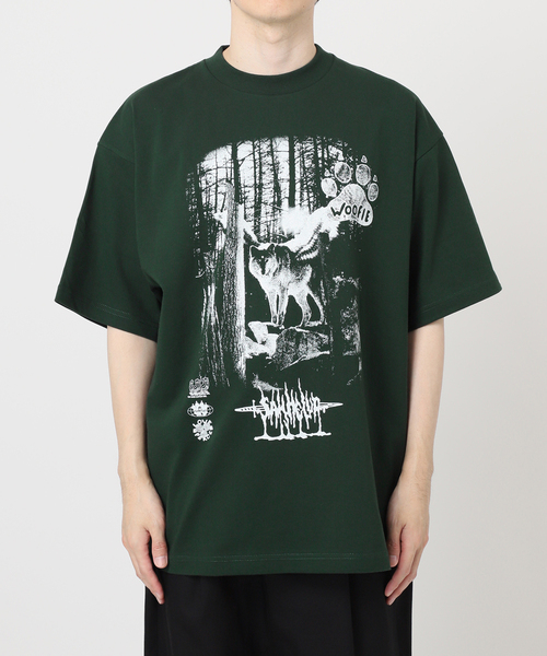 WISM(ウィズム)の「Woofietokyo / ウーフィトウキョウ Pigment Woofie Soul S/S Tee(Tシャツ/カットソー・メンズ・グリーン/ブラック・LARGE/MEDIUM)」の4枚目の写真
