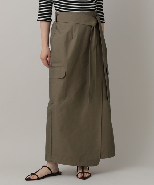 E. マザーハウス プリーツスカート・ラップスカート・ウエストリボン付き E. マザーハウス プリーツスカート・ラップスカート・ウエストリボン