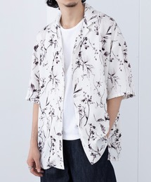 HAUS（ハウス）の「【HAUS】ダークフラワーオープンカラーシャツ 252-3600（シャツ/ブラウス）」
