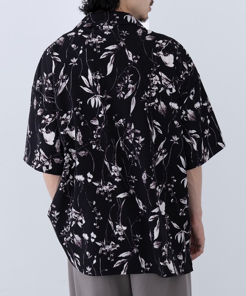 HAUS(ハウス)の「【HAUS】ダークフラワーオープンカラーシャツ 252-3600(シャツ/ブラウス・メンズ・ブラック/ホワイト・M/L)」の12枚目の写真