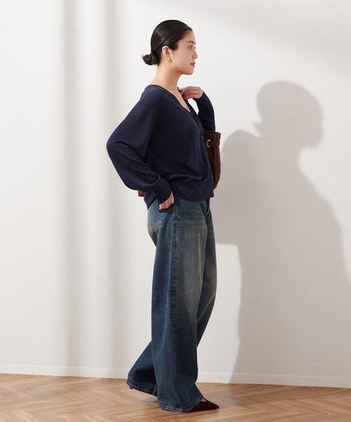 journal standard L'essage(ジャーナルスタンダードレサージュ)の「《追加》GALAXYカーディガン(カーディガン/ボレロ・レディース・チャコールグレー/ベージュ/ネイビー・FREE)」の5枚目の写真