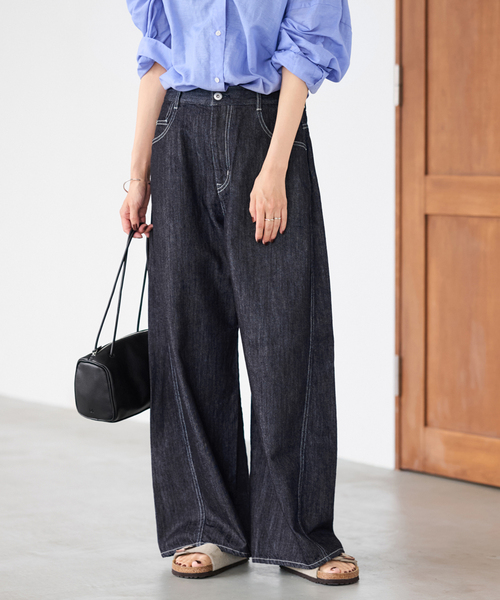 ☆新品・未使用☆フレームワーク　バレルフォルムデニムパンツ　40サイズ バレルフォルムデニムパンツ（デニムパンツ）｜FRAMeWORK