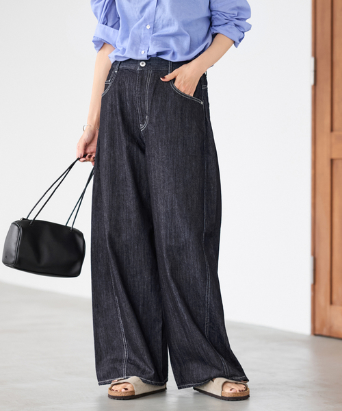 ☆新品・未使用☆フレームワーク　バレルフォルムデニムパンツ　40サイズ バレルフォルムデニムパンツ（デニムパンツ）｜FRAMeWORK（フレーム