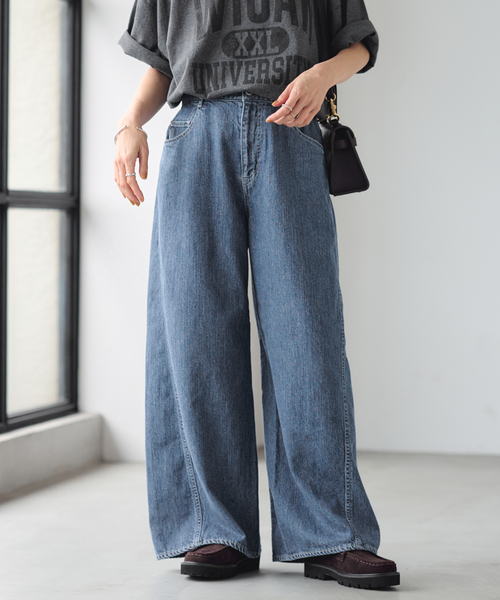 FRAMeWORK（フレームワーク）の「バレルフォルムデニムパンツ（デニムパンツ・レディース・ネイビー/ブルー系その他・36/38/40）」の5枚目の写真