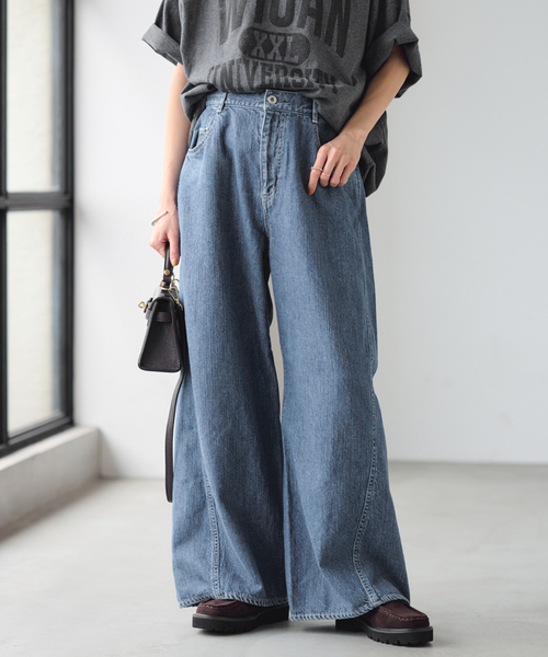 FRAMeWORK（フレームワーク）の「バレルフォルムデニムパンツ（デニムパンツ・レディース・ネイビー/ブルー系その他・36/38/40）」の6枚目の写真