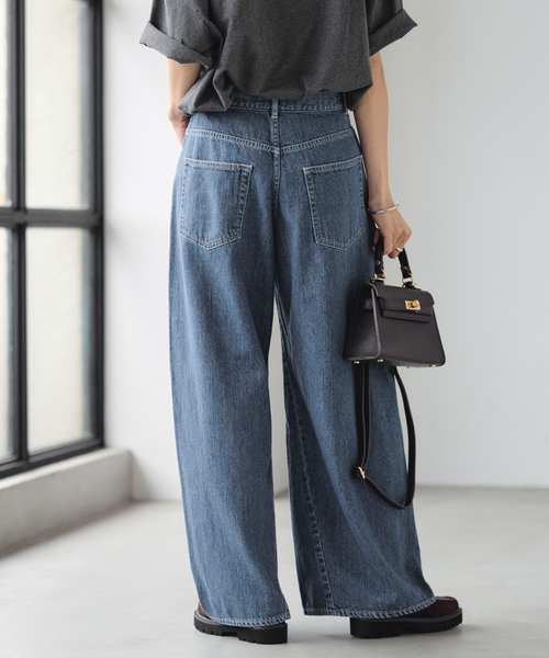 FRAMeWORK（フレームワーク）の「バレルフォルムデニムパンツ（デニムパンツ・レディース・ネイビー/ブルー系その他・36/38/40）」の9枚目の写真