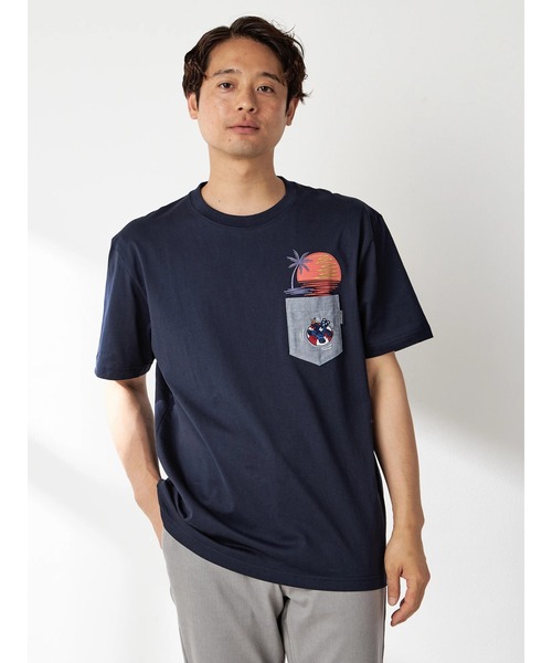 McGREGOR(マックレガー)の「ベアポケットTシャツ(Tシャツ/カットソー・メンズ・ネイビー/ライトブルー/ブラウン系その他2・M/L/XL)」の1枚目の写真