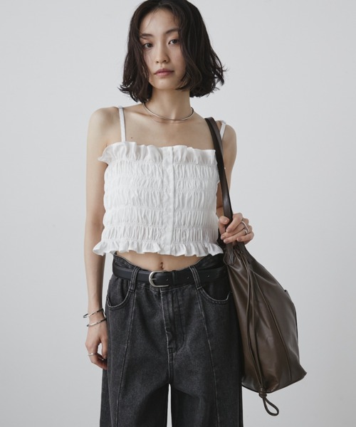 Aunt Marie's（アントマリーズ）の「エコレザー巾着BIGポケットトート（トートバッグ・レディース・ブラウン/カーキ/ブラック・FREE）」の17枚目の写真