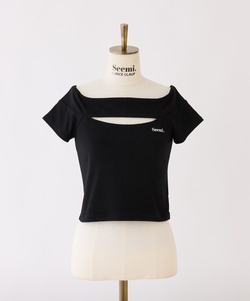 tシャツ 「Seemi.」刺繍入りトップス レディース セール】【Seemi.】刺繍入りトップス（Tシャツ/カットソー