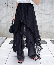【WEB限定】レースイレギュラースカート
