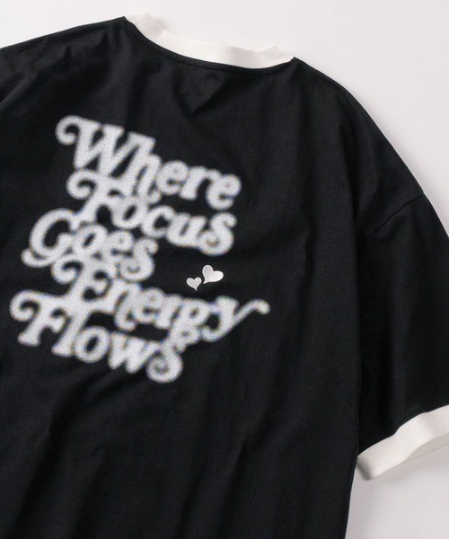 セール】【85】ぼかしプリント＆ハート刺繍 バックプリント リンガー