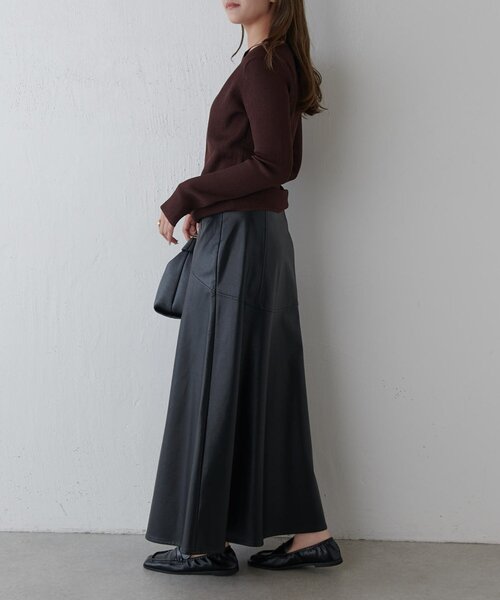 Lui's（ルイス）の「レイヤードニット（ニット/セーター・レディース・ブラウン/オフホワイト/ブラック・FREE）」の17枚目の写真