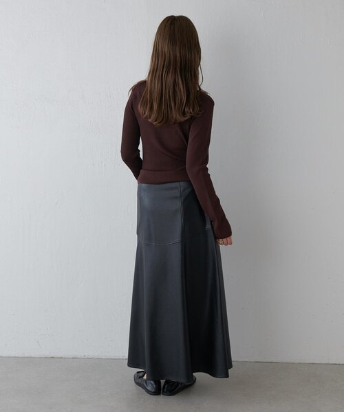 Lui's（ルイス）の「レイヤードニット（ニット/セーター・レディース・ブラウン/オフホワイト/ブラック・FREE）」の18枚目の写真