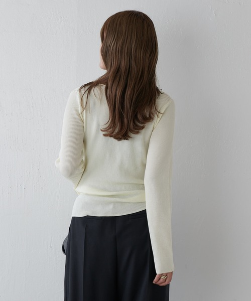 Lui's（ルイス）の「レイヤードニット（ニット/セーター・レディース・ブラウン/オフホワイト/ブラック・FREE）」の22枚目の写真