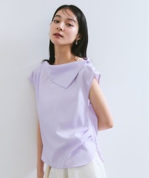 アシメオフショルブラウス