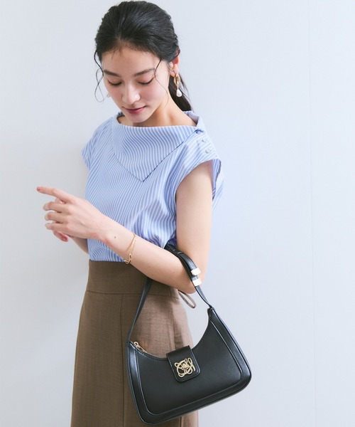 VIS（ビス）の「アシメオフショルブラウス（シャツ/ブラウス・レディース・ブルー系その他4/クリーム/パープル系その他・FREE）」の9枚目の写真