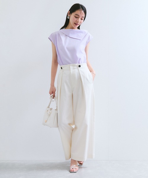 VIS（ビス）の「アシメオフショルブラウス（シャツ/ブラウス・レディース・ブルー系その他4/クリーム/パープル系その他・FREE）」の21枚目の写真