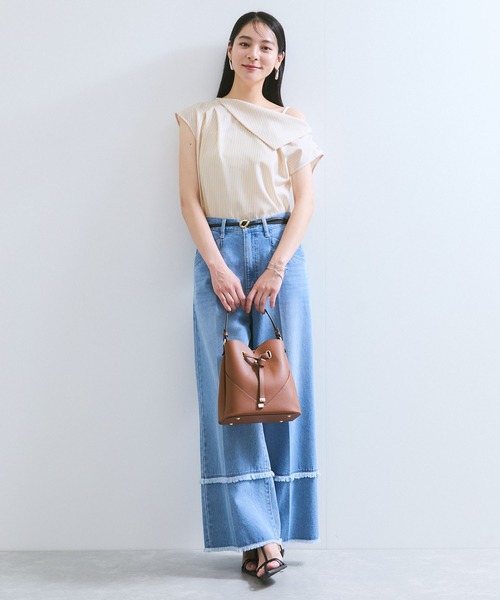 VIS（ビス）の「アシメオフショルブラウス（シャツ/ブラウス・レディース・ブルー系その他4/クリーム/パープル系その他・FREE）」の17枚目の写真