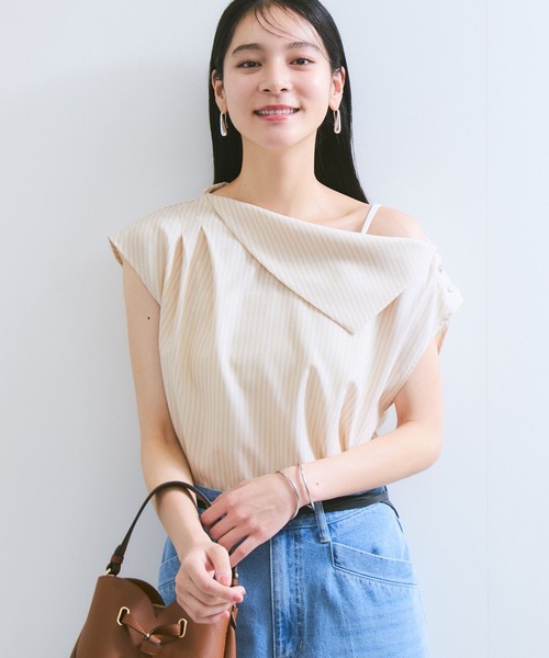 VIS（ビス）の「アシメオフショルブラウス（シャツ/ブラウス・レディース・ブルー系その他4/クリーム/パープル系その他・FREE）」の16枚目の写真