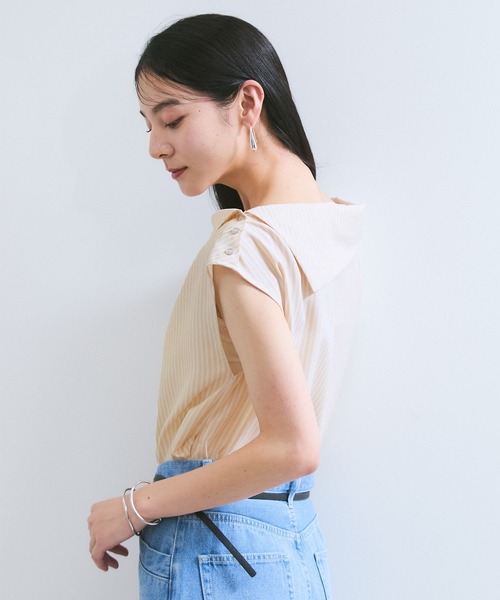 VIS（ビス）の「アシメオフショルブラウス（シャツ/ブラウス・レディース・ブルー系その他4/クリーム/パープル系その他・FREE）」の15枚目の写真