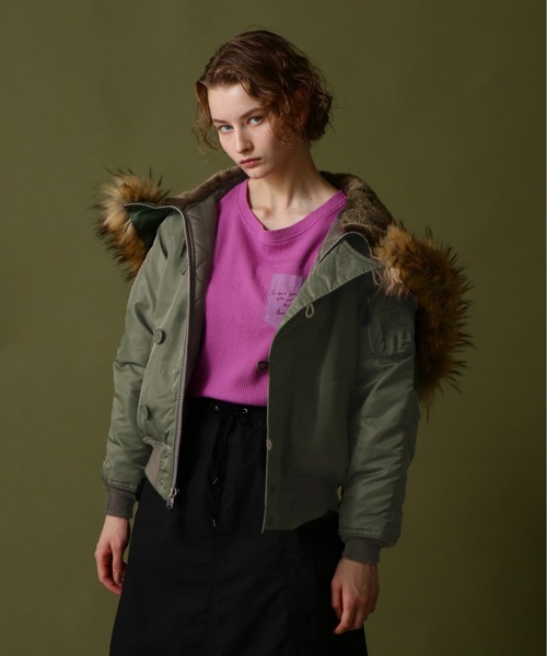 AVIREX(アヴィレックス)の「《価格改定商品》《WOMAN》N-2B COMMERCIAL / N-2Bコマーシャル(ミリタリージャケット・レディース・セージグリーン/ブラック・L/XS/S/M)」の16枚目の写真