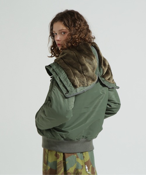 AVIREX(アヴィレックス)の「《価格改定商品》《WOMAN》N-2B COMMERCIAL / N-2Bコマーシャル(ミリタリージャケット・レディース・セージグリーン/ブラック・L/XS/S/M)」の14枚目の写真