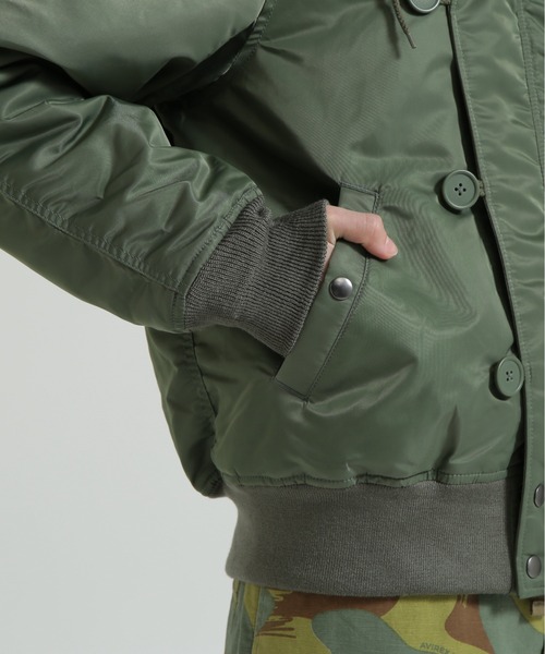AVIREX(アヴィレックス)の「《価格改定商品》《WOMAN》N-2B COMMERCIAL / N-2Bコマーシャル(ミリタリージャケット・レディース・セージグリーン/ブラック・L/XS/S/M)」の7枚目の写真