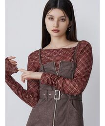 MURUA | チェックシアートップス(Tシャツ/カットソー)