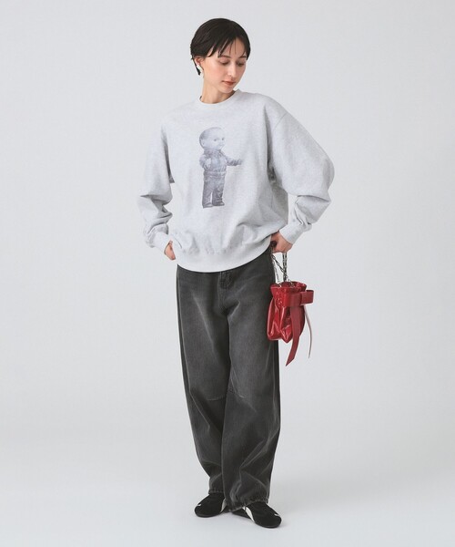 Ray BEAMS(レイビームス)の「Lee / PRINT SWEAT(スウェット・レディース・グレー/ブラウン・SMALL)」の4枚目の写真