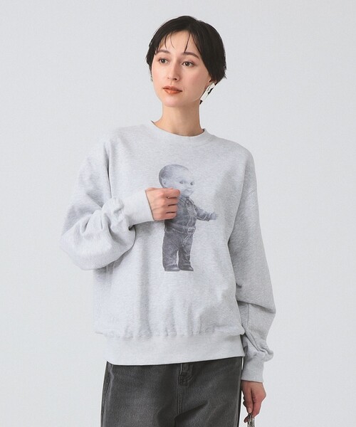 Ray BEAMS(レイビームス)の「Lee / PRINT SWEAT(スウェット・レディース・グレー/ブラウン・SMALL)」の6枚目の写真