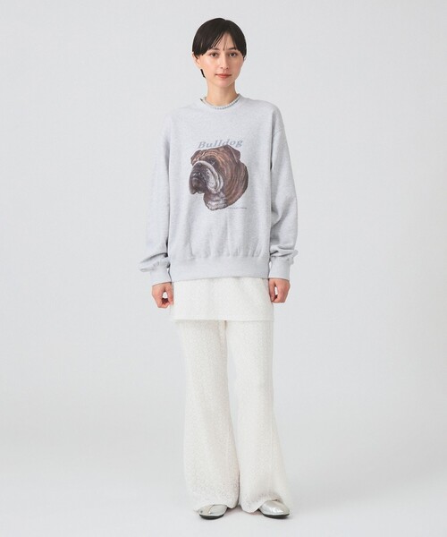 Ray BEAMS(レイビームス)の「Lee / PRINT SWEAT(スウェット・レディース・グレー/ブラウン・SMALL)」の7枚目の写真
