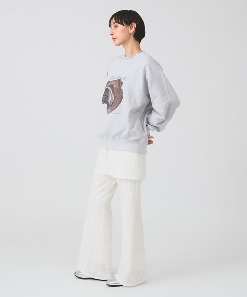 Ray BEAMS(レイビームス)の「Lee / PRINT SWEAT(スウェット・レディース・グレー/ブラウン・SMALL)」の8枚目の写真