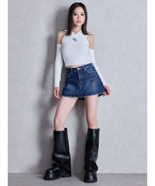 GYDA（ジェイダ）の「GDカバールーズシルエットブーツ（ブーツ・レディース・ブラック・SMALL/MEDIUM/LARGE）」の14枚目の写真