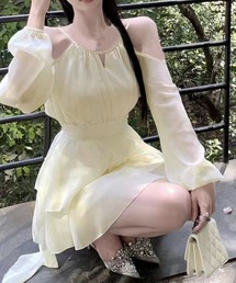 オフショルダーミニワンピース 可愛い夏服