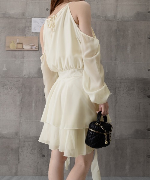 Miniministore(ミニミニストア)の「オフショルダーミニワンピース 可愛い夏服(ドレス・レディース・アイボリー・M/XL/L)」の14枚目の写真
