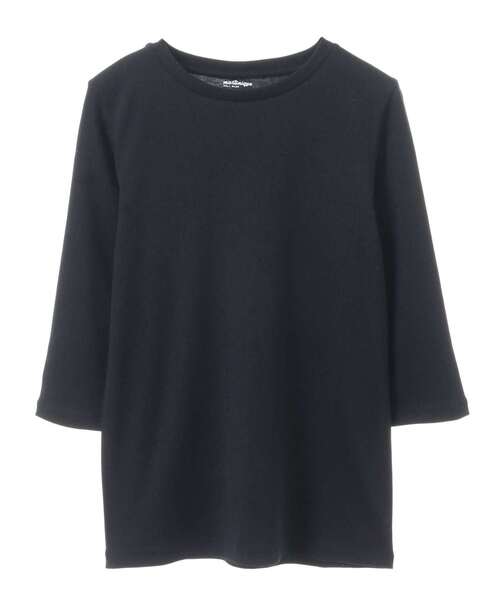 martinique(マルティニーク)の「《追加》《定番》フライス5分袖プルオーバー(Tシャツ/カットソー・レディース・ホワイト/ブラック/ネイビー/ボルドー・FREE)」の3枚目の写真