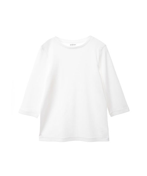martinique(マルティニーク)の「《追加》《定番》フライス5分袖プルオーバー(Tシャツ/カットソー・レディース・ホワイト/ブラック/ネイビー/ボルドー・FREE)」の2枚目の写真