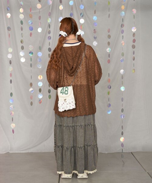 CIAOPANIC（チャオパニック）の「【＠yuna_maruu企画】【Me＋Me/ミープラスミー】ワッフルフリルショルダーバッグ（ショルダーバッグ・レディース・ホワイト/サックスブルー/ピンク・ONE SIZE）」の9枚目の写真