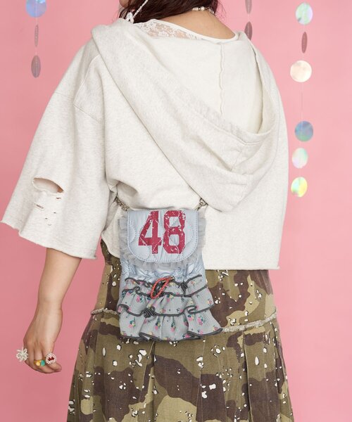 CIAOPANIC（チャオパニック）の「【＠yuna_maruu企画】【Me＋Me/ミープラスミー】ワッフルフリルショルダーバッグ（ショルダーバッグ・レディース・ホワイト/サックスブルー/ピンク・ONE SIZE）」の11枚目の写真