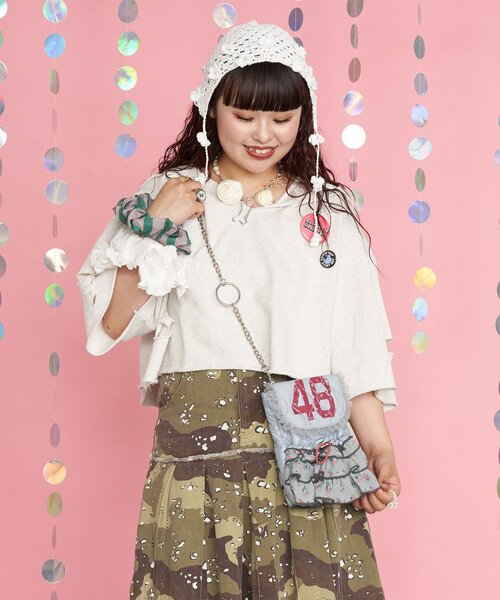 CIAOPANIC（チャオパニック）の「【＠yuna_maruu企画】【Me＋Me/ミープラスミー】ワッフルフリルショルダーバッグ（ショルダーバッグ・レディース・ホワイト/サックスブルー/ピンク・ONE SIZE）」の13枚目の写真