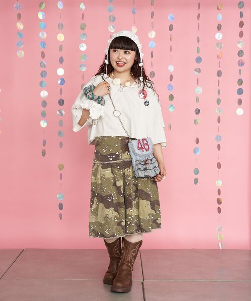 CIAOPANIC（チャオパニック）の「【＠yuna_maruu企画】【Me＋Me/ミープラスミー】ワッフルフリルショルダーバッグ（ショルダーバッグ・レディース・ホワイト/サックスブルー/ピンク・ONE SIZE）」の14枚目の写真